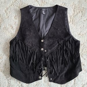 Forever 21 Fringe Faux Leather Vest